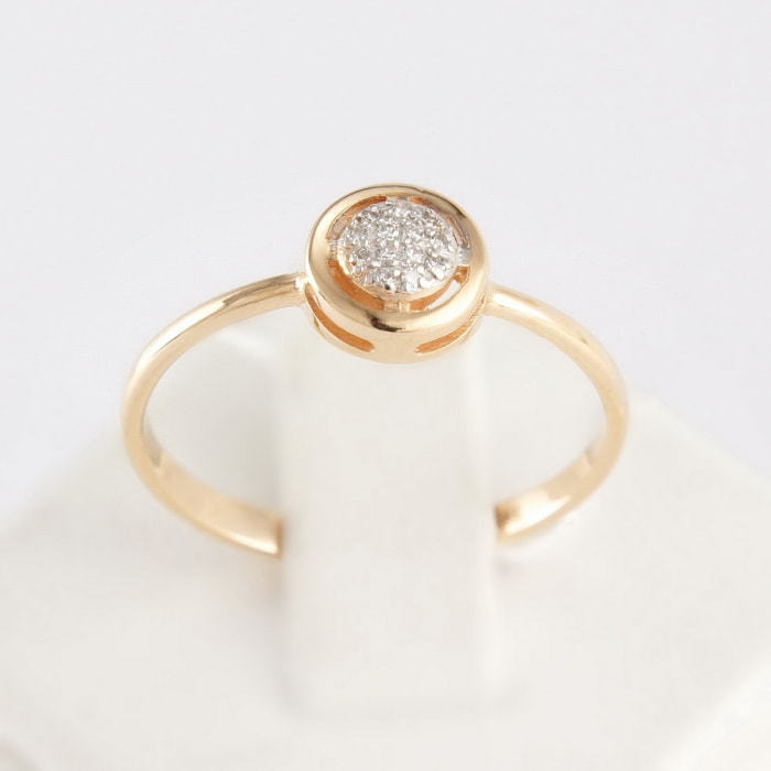 Золотое кольцо с бриллиантами Шэрон