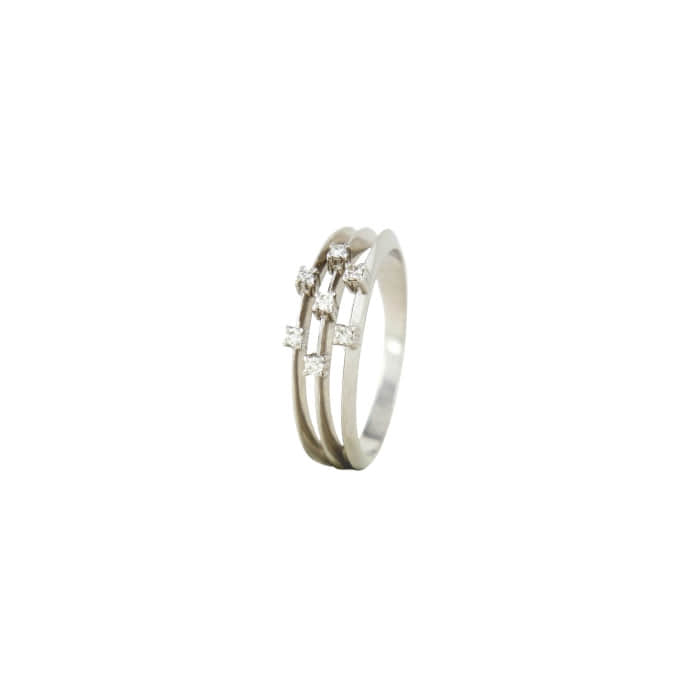 Кольцо из белого золота с бриллиантами Роса