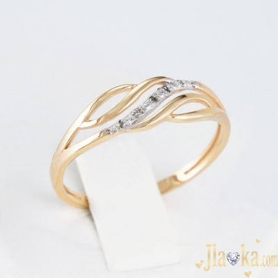 Золотое кольцо с бриллиантами Сью