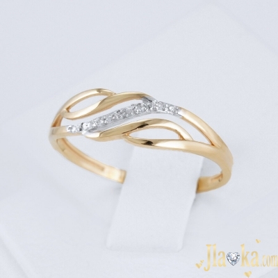 Золотое кольцо с бриллиантами Сью