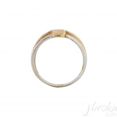 Перстень из красного и белого золота с бриллиантом 5г