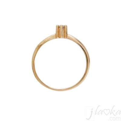 Золотое кольцо с одним бриллиантом Олли