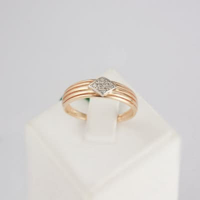 Золотое кольцо с бриллиантами Силия
