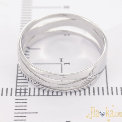 Серебряное родированное кольцо Аланис