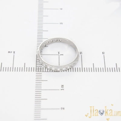Серебряное кольцо дорожка с фианитами Рени