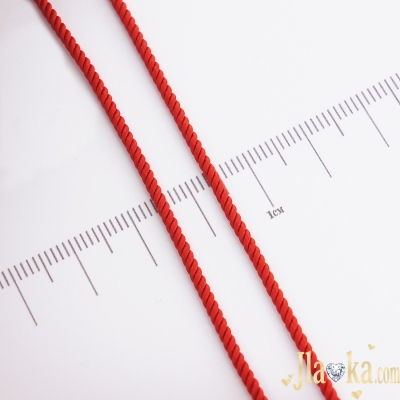 Красный шелковый шнурок с серебряным замком Анис