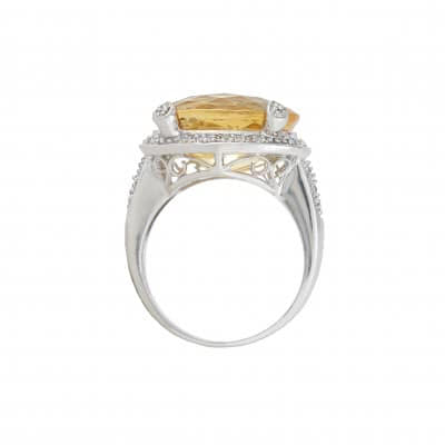Кольцо с цитрином и бриллиантами Джоди