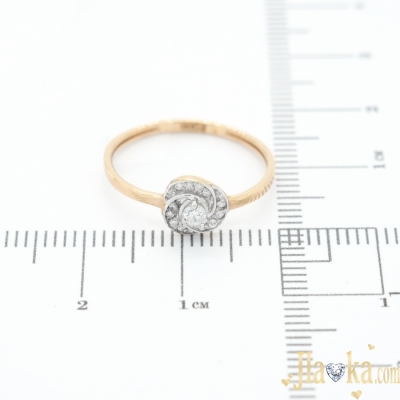 Золотое кольцо с бриллиантами Мэй