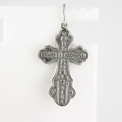 Серебряный черненный православный крест с распятием 3,22г