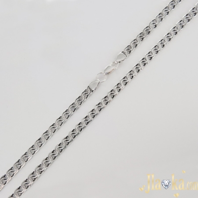 Серебряная цепь с чернением плетения бисмарк Джей