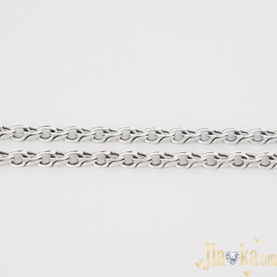 Серебряная цепь с чернением плетения бисмарк Итан