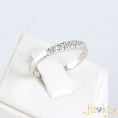 Серебряное кольцо с фианитами Дорожка