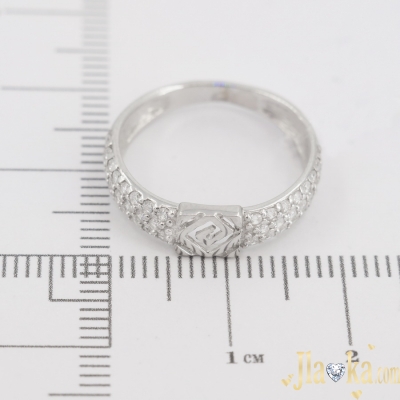 Серебряное кольцо с фианитами Версаль