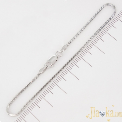 Срібний родований браслет плетіння Снейк