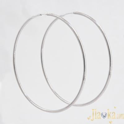 Серебряные тонкие серьги-кольца Джона