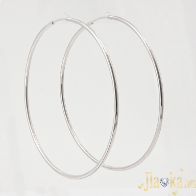 Серебряные большие тонкие серьги-кольца Джойс
