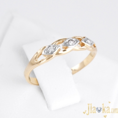 Золотое кольцо с фианитами Сафия