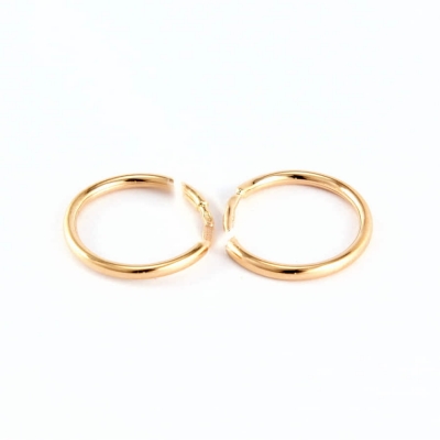 Серьги-кольца золотые Лия