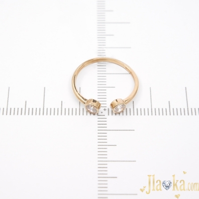 Золотое разъемное кольцо с фианитами Встреча