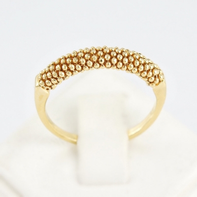 Золотое кольцо в желтом золоте Алмазная нить