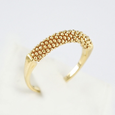 Золотое кольцо в желтом золоте Алмазная нить